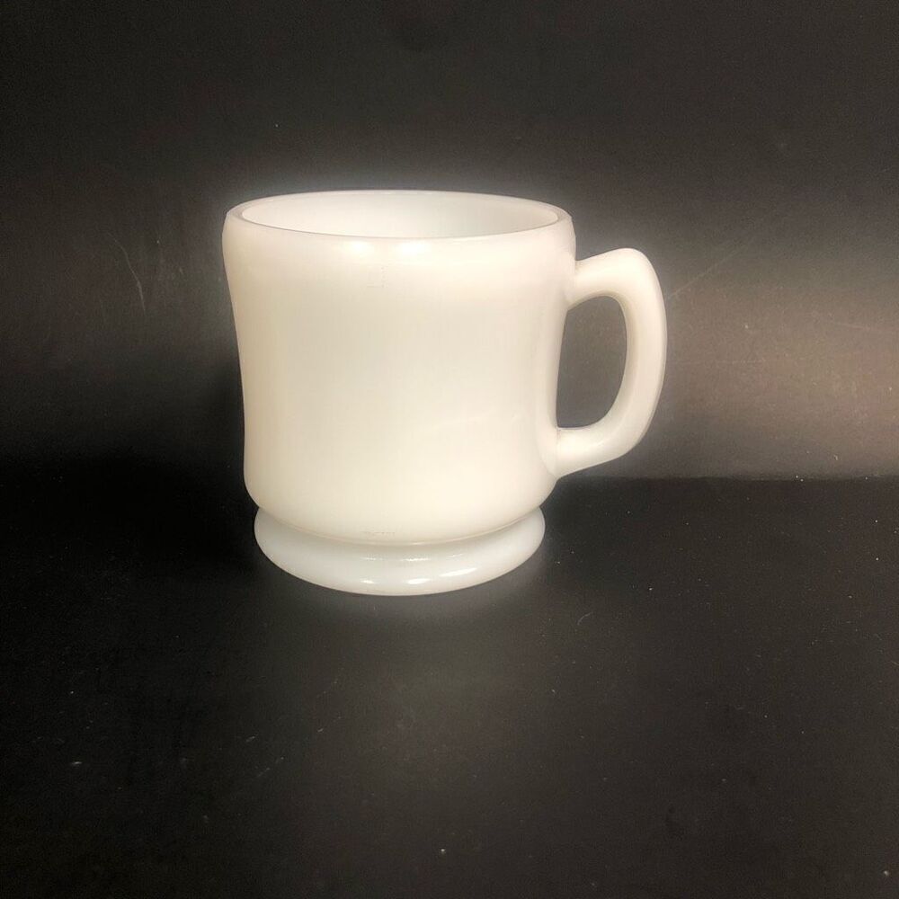 vintage hazel atlas white milk glass shaving mug cup‎